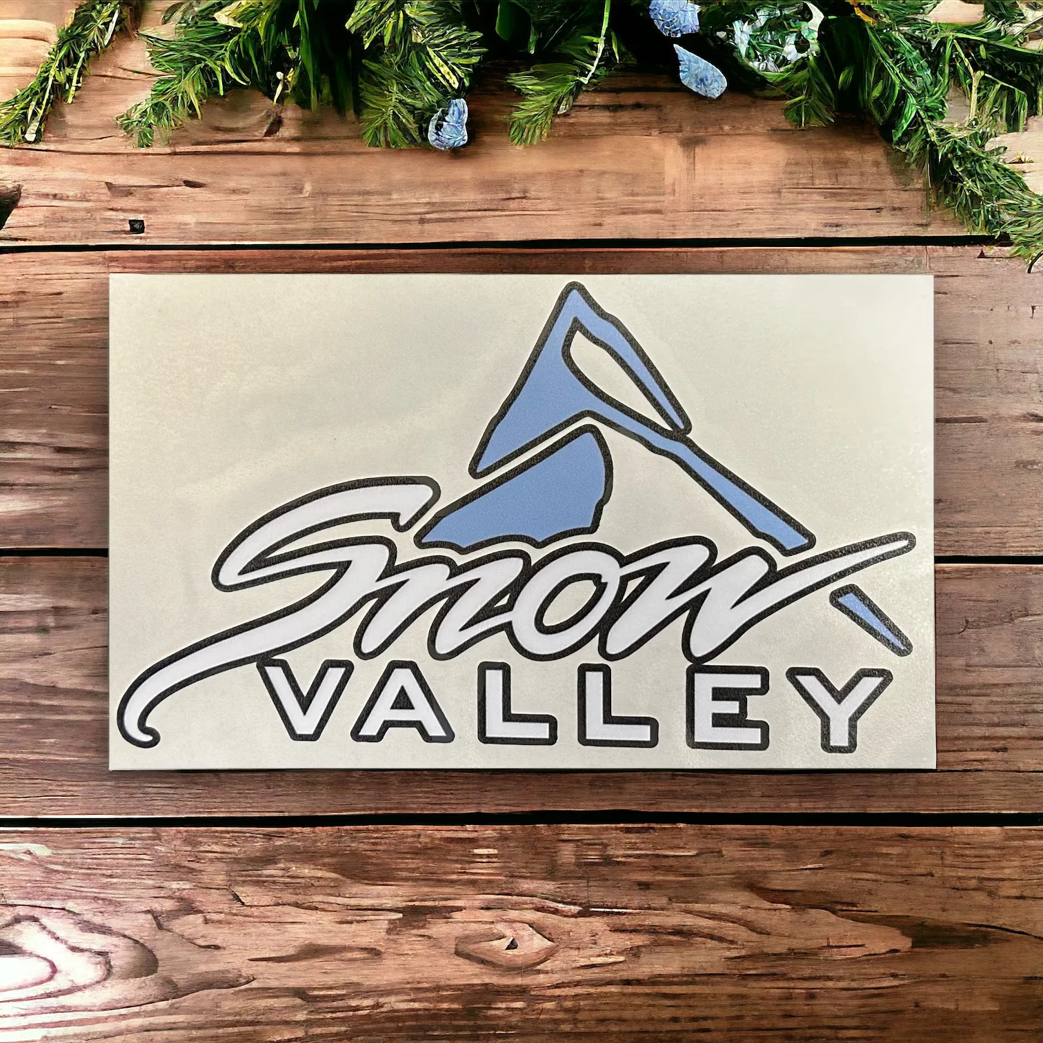 Snow Valley logo 4 inch sticker